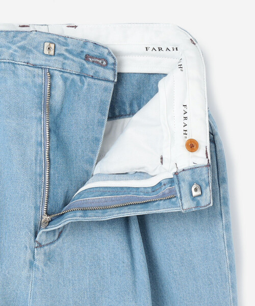 FARAH(ファーラー)の「FARAH | 1タック ワイドデニムパンツ WOMEN(デニムパンツ・レディース・ブルー/インディゴブルー・26/28/27)」の5枚目の写真