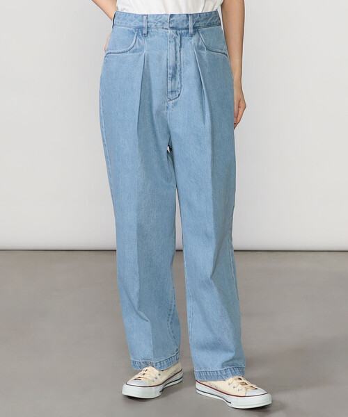 FARAH(ファーラー)の「FARAH | 1タック ワイドデニムパンツ WOMEN(デニムパンツ・レディース・ブルー/インディゴブルー・26/28/27)」の8枚目の写真