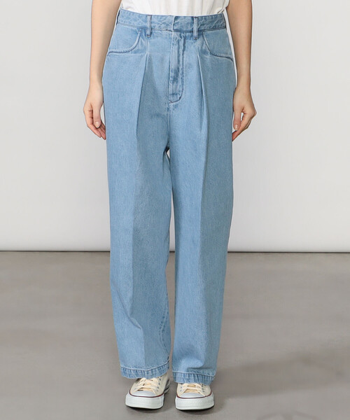 FARAH(ファーラー)の「FARAH | 1タック ワイドデニムパンツ WOMEN(デニムパンツ・レディース・ブルー/インディゴブルー・26/28/27)」の9枚目の写真