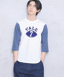 WAIPER.inc | 3/4 BASEBALL TEE(YALE)(Tシャツ/カットソー)