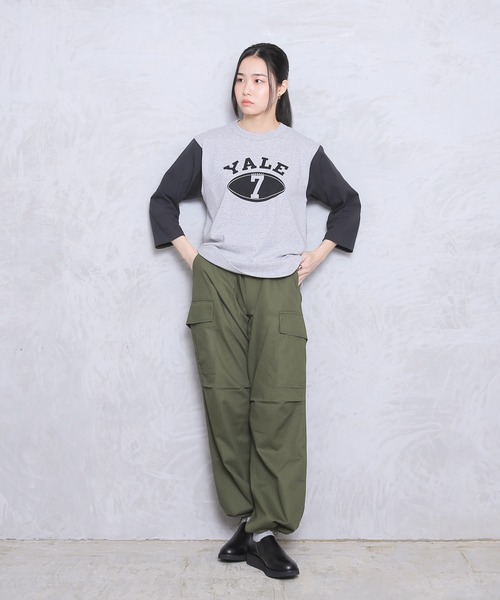 WAIPER.inc（ワイパーインク）の「3/4　BASEBALL TEE(YALE)（Tシャツ/カットソー・メンズ・ナチュラル/グレー・XL/L/M）」の7枚目の写真
