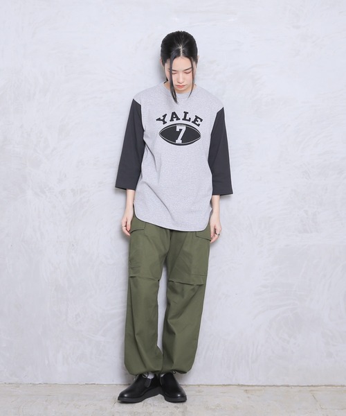 WAIPER.inc（ワイパーインク）の「3/4　BASEBALL TEE(YALE)（Tシャツ/カットソー・メンズ・ナチュラル/グレー・XL/L/M）」の9枚目の写真
