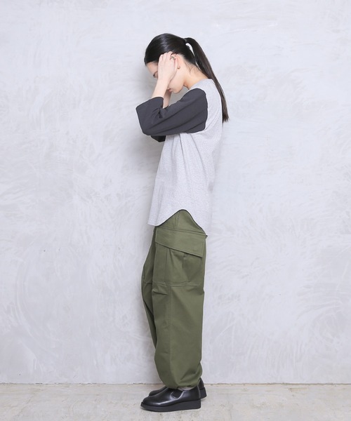 WAIPER.inc（ワイパーインク）の「3/4　BASEBALL TEE(YALE)（Tシャツ/カットソー・メンズ・ナチュラル/グレー・XL/L/M）」の10枚目の写真