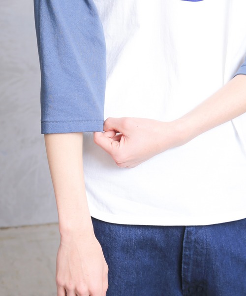 WAIPER.inc（ワイパーインク）の「3/4　BASEBALL TEE(YALE)（Tシャツ/カットソー・メンズ・ナチュラル/グレー・XL/L/M）」の3枚目の写真