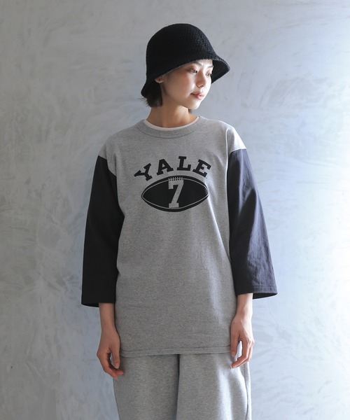 WAIPER.inc（ワイパーインク）の「3/4　BASEBALL TEE(YALE)（Tシャツ/カットソー・メンズ・ナチュラル/グレー・XL/L/M）」の6枚目の写真