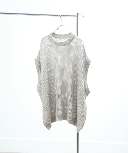 NILWAY(ニルウェイ)の「透かし編みシアーコットンニットベスト(ベスト・メンズ・ライトグレー/ライトブルー/ブラック/ライトグリーン・MEDIUM/LARGE)」の21枚目の写真