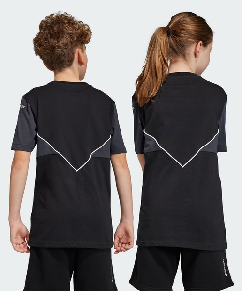 adidas(アディダス)の「アディカラー Tシャツ / アディダスオリジナルス adidas Originals(Tシャツ/カットソー・キッズ・ブラック/ブルー・150/140/160/130/170)」の7枚目の写真