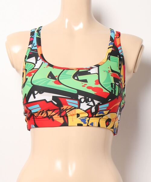 Loudmouth(ラウドマウス)の「【Loudmouth:ラウドマウス】レディースブラトップ(スポーツブラ・レディース・ブラック/イエロー/ホワイト×グリーン/カラフル/ブラック×グリーン・SMALL/LARGE/MEDIUM)」の5枚目の写真
