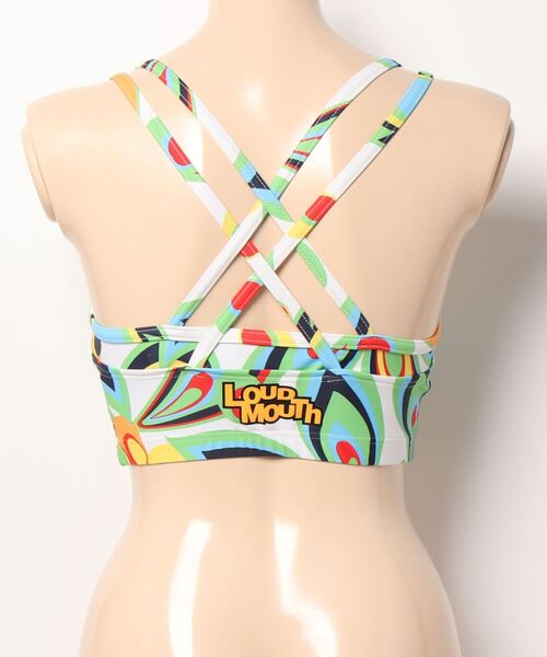 Loudmouth(ラウドマウス)の「【Loudmouth:ラウドマウス】レディースブラトップ(スポーツブラ・レディース・ブラック/イエロー/ホワイト×グリーン/カラフル/ブラック×グリーン・SMALL/LARGE/MEDIUM)」の6枚目の写真