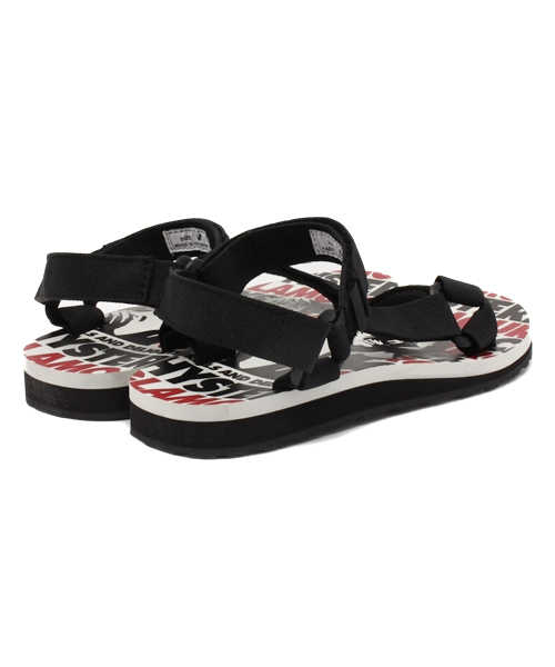 HYSTERIC GLAMOUR ビーチサンダル ブラック HYSTERIC GLAMOUR（ヒステリックグラマー）の「WEAVING STRAP
