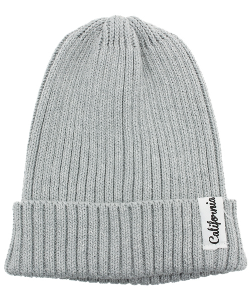 AZUL by moussy(アズールバイマウジー)の「Californiaワッペンロゴニットワッチ(ニットキャップ/ビーニー・レディース・オフホワイト/ブラック/トップグレー/ネイビー・FREE)」の3枚目の写真