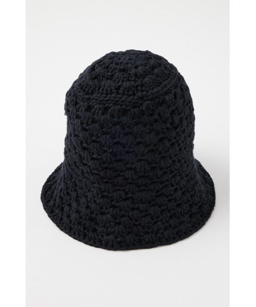 MOUSSY（マウジー）の「CROCHET KNIT HAT（ニットキャップ/ビーニー・レディース・ブラック/ホワイト系その他・FREE）」の3枚目の写真