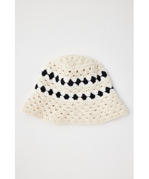 MOUSSY（マウジー）の「CROCHET KNIT HAT（ニットキャップ/ビーニー・レディース・ブラック/ホワイト系その他・FREE）」の11枚目の写真