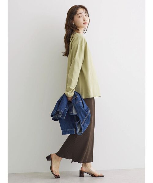 AMERICAN HOLIC（アメリカンホリック）の「針抜きリブタイトスカート（スカート・レディース・テラコッタ/ブラウン/ブラック・S/M/L）」の13枚目の写真