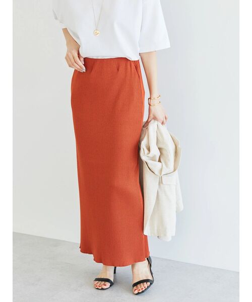 AMERICAN HOLIC（アメリカンホリック）の「針抜きリブタイトスカート（スカート・レディース・テラコッタ/ブラウン/ブラック・S/M/L）」の14枚目の写真