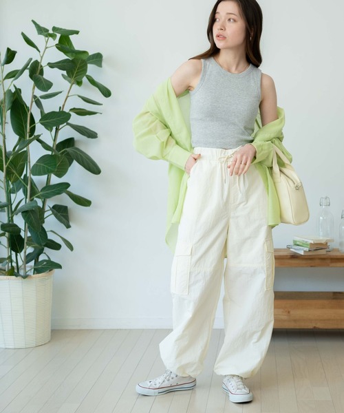 WEGO（ウィゴー）の「WEGO/カップインリブタンクトップ（タンクトップ・レディース・ブラック/ホワイト/ライム/オレンジ/ブルー/ブラック系その他/杢グレー/グリーン/グリーン系その他/レッド/ライトパープル・FREE）」の15枚目の写真