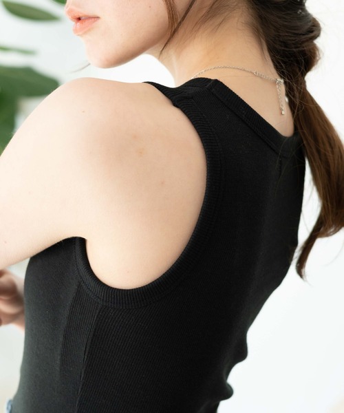 WEGO（ウィゴー）の「WEGO/カップインリブタンクトップ（タンクトップ・レディース・ブラック/ホワイト/ライム/オレンジ/ブルー/ブラック系その他/杢グレー/グリーン/グリーン系その他/レッド/ライトパープル・FREE）」の22枚目の写真