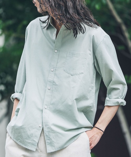 URBAN RESEARCH Sonny Label(アーバンリサーチサニーレーベル)の「リネン混7分袖シャツ(シャツ/ブラウス・メンズ・グレー系その他/ブルー系その他/グリーン/ホワイト/ネイビー/イエロー系その他・SMALL/LARGE/MEDIUM)」の7枚目の写真