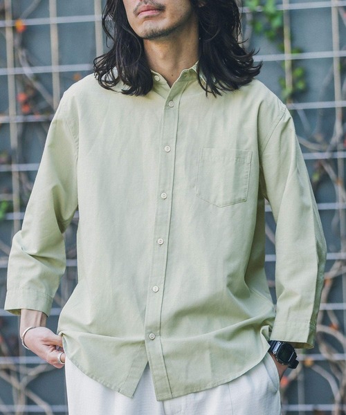 URBAN RESEARCH Sonny Label(アーバンリサーチサニーレーベル)の「リネン混7分袖シャツ(シャツ/ブラウス・メンズ・グレー系その他/ブルー系その他/グリーン/ホワイト/ネイビー/イエロー系その他・SMALL/LARGE/MEDIUM)」の11枚目の写真