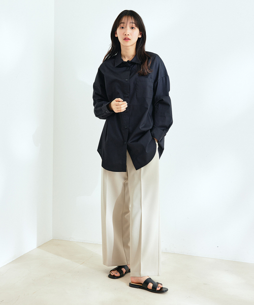 Jayro(ジャイロ)の「ストレッチジョーゼットワイドパンツ(その他パンツ・レディース・ホワイト系その他/ベージュ/ブラック・M)」の8枚目の写真