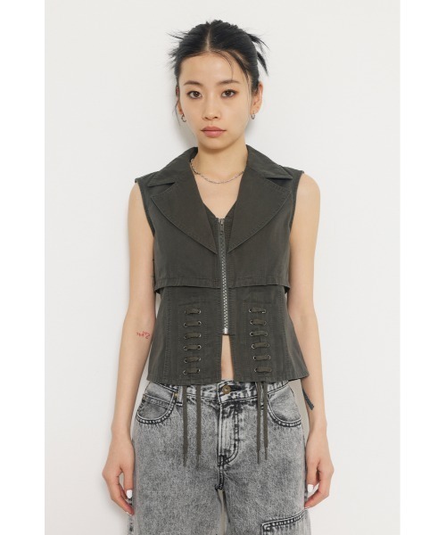 LAGUA GEM（ラグアジェム）の「LACE UP ベスト（ベスト）」 - WEAR
