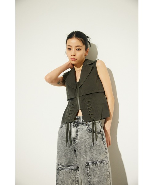 LAGUA GEM（ラグアジェム）の「LACE UP ベスト（ベスト）」 - WEAR