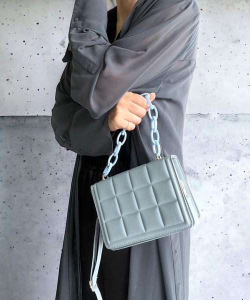 United store(ユナイテッドストア)の「マルチwayブロックキルトショルダーバッグ(ショルダーバッグ・レディース・ホワイト/ライトブルー/ブラック・FREE)」の18枚目の写真