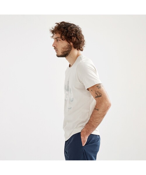 AIGLE（エーグル）の「ショートスリーブグラフィックロゴTシャツ（Tシャツ/カットソー・メンズ・ブルー/ブラック/ナチュラル・S/XL/L/M）」の5枚目の写真