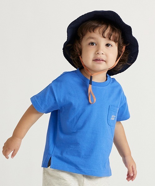 petit main（プティマイン）の「【一部店舗でも取り扱いあり】【プティプラ】刺しゅう半袖T（Tシャツ/カットソー・キッズ・ライトベージュ/ライラック/グリーン/ブルー/オフホワイト/エメラルド/マルチ/レインボー/オレンジ/モカ・130cm/100cm/90cm/110cm/140cm/120cm）」の7枚目の写真