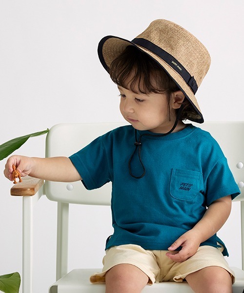 petit main（プティマイン）の「【一部店舗でも取り扱いあり】【プティプラ】刺しゅう半袖T（Tシャツ/カットソー・キッズ・ライトベージュ/ライラック/グリーン/ブルー/オフホワイト/エメラルド/マルチ/レインボー/オレンジ/モカ・130cm/100cm/90cm/110cm/140cm/120cm）」の5枚目の写真