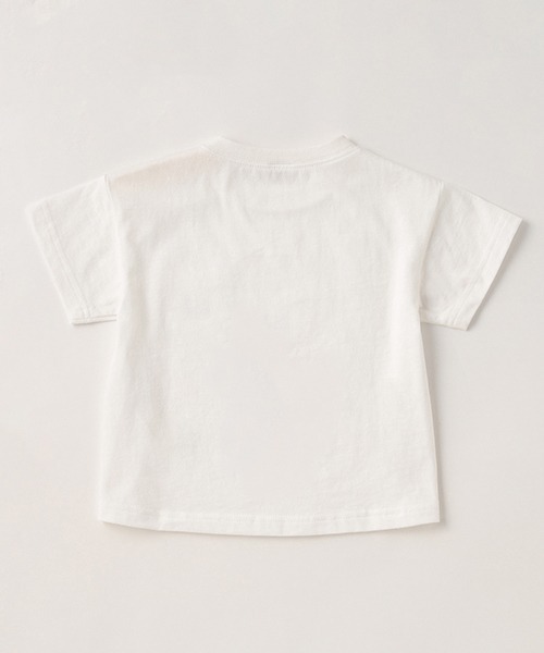 petit main（プティマイン）の「【一部店舗でも取り扱いあり】【プティプラ】刺しゅう半袖T（Tシャツ/カットソー・キッズ・ライトベージュ/ライラック/グリーン/ブルー/オフホワイト/エメラルド/マルチ/レインボー/オレンジ/モカ・130cm/100cm/90cm/110cm/140cm/120cm）」の12枚目の写真