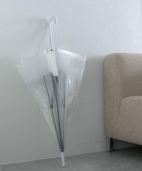 LAKOLE（ラコレ）の「バイカラービニール傘 / 178291（長傘・レディース・ホワイト/グレー/オレンジ/ブルー・FREE）」の2枚目の写真