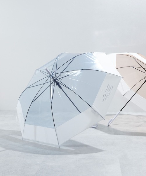 LAKOLE（ラコレ）の「バイカラービニール傘 / 178291（長傘・レディース・ホワイト/グレー/オレンジ/ブルー・FREE）」の4枚目の写真