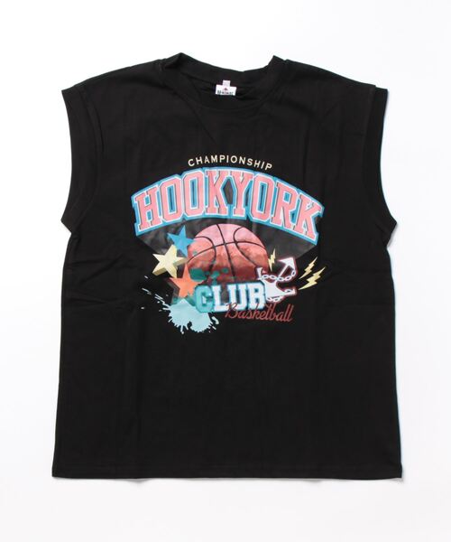 HOOK(フック)の「HOOK -original- アメカジバスケットボールプリント ノースリーブ Tシャツ (SS) (LR)(Tシャツ/カットソー・メンズ・ベージュ/ブラック・M/XL/L)」の14枚目の写真