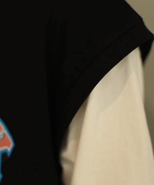 HOOK(フック)の「HOOK -original- アメカジバスケットボールプリント ノースリーブ Tシャツ (SS) (LR)(Tシャツ/カットソー・メンズ・ベージュ/ブラック・M/XL/L)」の18枚目の写真