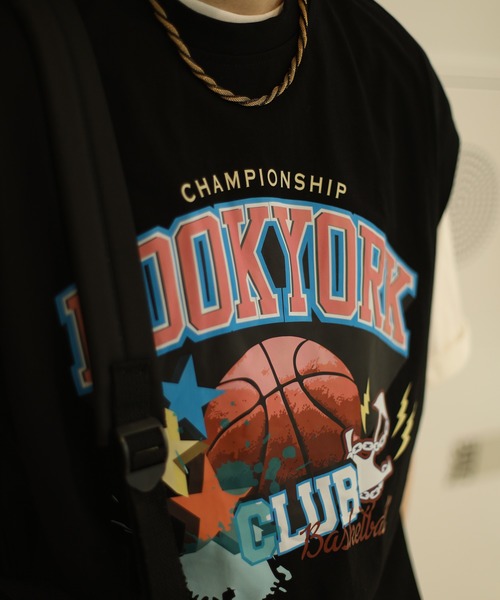 HOOK(フック)の「HOOK -original- アメカジバスケットボールプリント ノースリーブ Tシャツ (SS) (LR)(Tシャツ/カットソー・メンズ・ベージュ/ブラック・M/XL/L)」の20枚目の写真