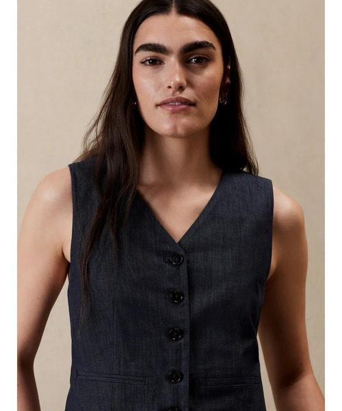 【セール】BANANA REPUBLIC FACTORY STORE シャンブレーベスト（ベスト）｜BANANA REPUBLIC