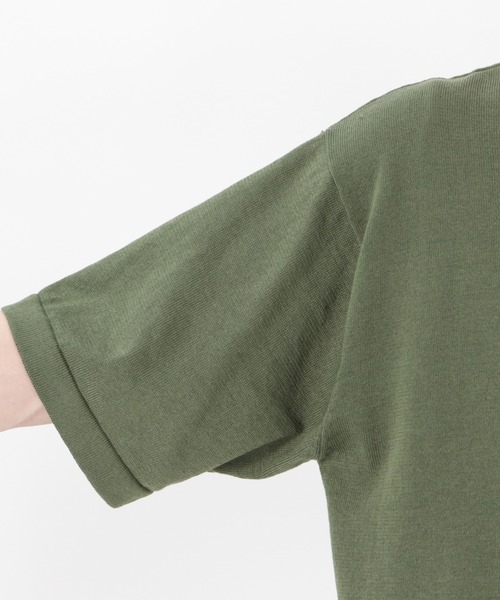 NAVY(ネイビー)の「麻タッチニットポロシャツ(ポロシャツ・メンズ・ネイビー/ブラック/カーキ・L/XL/M)」の6枚目の写真