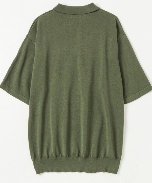 NAVY(ネイビー)の「麻タッチニットポロシャツ(ポロシャツ・メンズ・ネイビー/ブラック/カーキ・L/XL/M)」の13枚目の写真