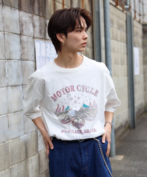 SPINNS(スピンズ)の「【SPINNS/スピンズ】vintageデザイン半袖Tシャツ SPEEDWAYS(Tシャツ/カットソー・メンズ・ブラック/ホワイト/チャコール・ONESIZE)」の13枚目の写真