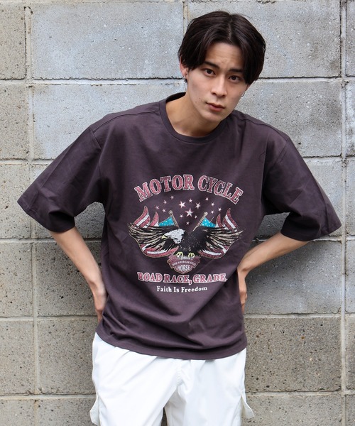 SPINNS(スピンズ)の「【SPINNS/スピンズ】vintageデザイン半袖Tシャツ SPEEDWAYS(Tシャツ/カットソー・メンズ・ブラック/ホワイト/チャコール・ONESIZE)」の21枚目の写真