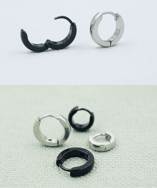 Coo+i（クーイ）の「【片耳用】サージカルステンレスフープピアス（ピアス（片耳用）・レディース・ブラック/ゴールド/シルバー・SMALL/MEDIUM/LARGE/X-LARGE）」の18枚目の写真