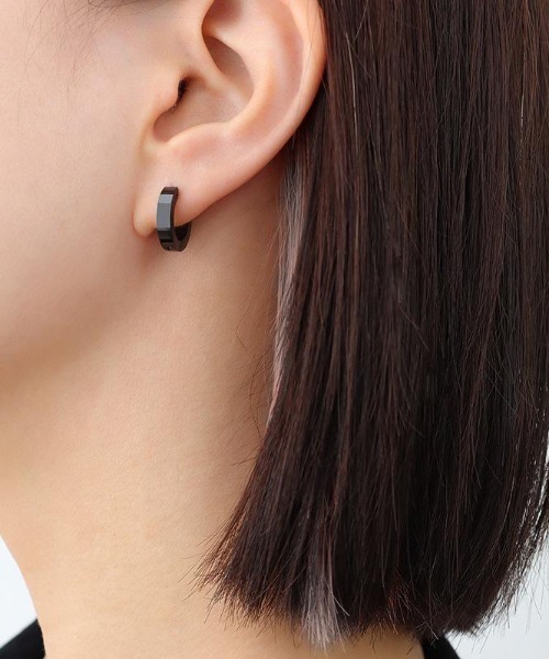 Coo+i（クーイ）の「【片耳用】サージカルステンレスフープピアス（ピアス（片耳用）・レディース・ブラック/ゴールド/シルバー・SMALL/MEDIUM/LARGE/X-LARGE）」の12枚目の写真