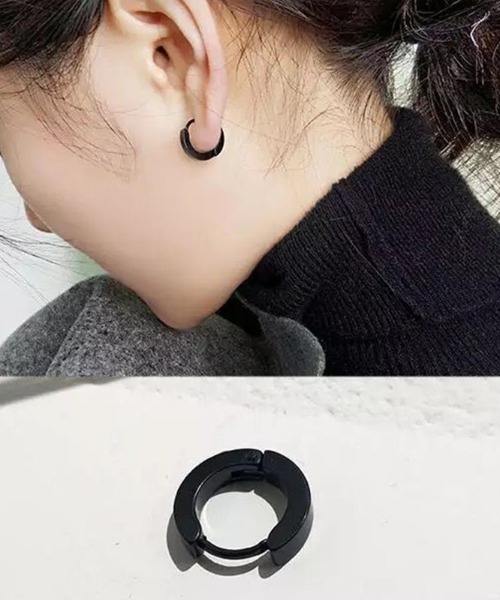 Coo+i（クーイ）の「【片耳用】サージカルステンレスフープピアス（ピアス（片耳用）・レディース・ブラック/ゴールド/シルバー・SMALL/MEDIUM/LARGE/X-LARGE）」の13枚目の写真