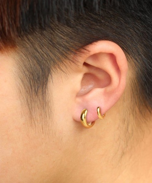 Coo+i（クーイ）の「【片耳用】サージカルステンレスフープピアス（ピアス（片耳用）・レディース・ブラック/ゴールド/シルバー・SMALL/MEDIUM/LARGE/X-LARGE）」の16枚目の写真