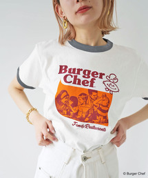 SLOBE citron. | SLOBE citron. Burger Chef リンガーT(Tシャツ/カットソー)