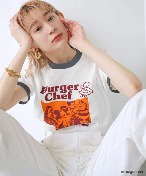 SLOBE citron.(スローブシトロン)の「SLOBE citron. Burger Chef リンガーT(Tシャツ/カットソー・レディース・ホワイト・FREE)」の10枚目の写真