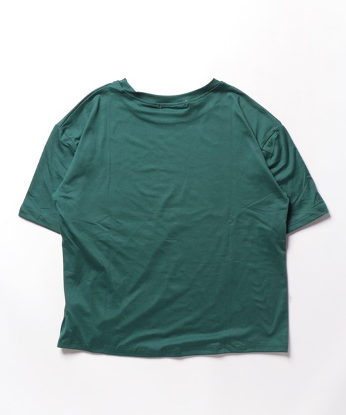 NinaetLina(ニナエリナ)の「英字ロゴ半袖ラウンドネックTシャツ(Tシャツ/カットソー・レディース・オレンジ/ホワイト/ダークグリーン/ブラック・FREE)」の13枚目の写真