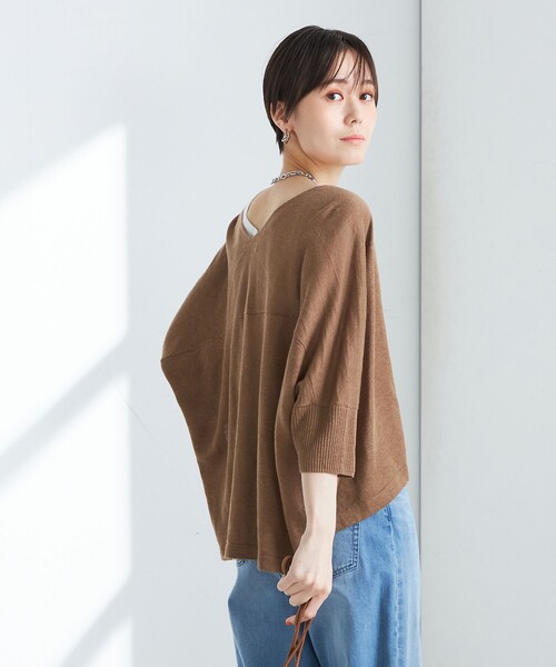 NOLLEY’S(ノーリーズ)の「《手洗い可能》フレンチリネンボレロカーディガン(カーディガン/ボレロ・レディース・ブラウン/オレンジ/オフホワイト/ブラック・FREE)」の4枚目の写真