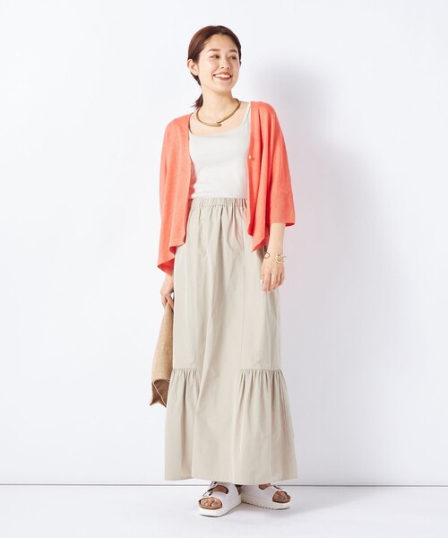 美品 Lisette マイリートップス リネンボレロカーディガン 白 FREE セール】《手洗い可能》フレンチリネンボレロカーディガン